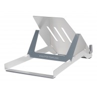 R-Go Tools Laptop holder R-Go Riser Basic, foldable and adjustable laptop riser, aluminum, silver