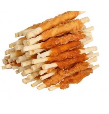 HILTON Chicken wrap white rawhide stick - Dog treat - 500 g