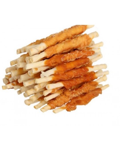 HILTON Chicken wrap white rawhide stick - Dog treat - 500 g