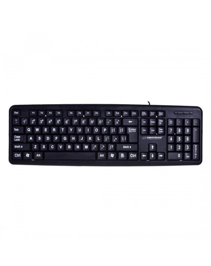 Esperanza EK129 keyboard USB QWERTY UK English Black