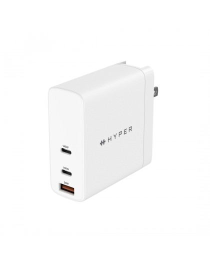 HYPER HJG140WW mobile device charger Universal White AC Fast charging Indoor