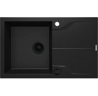 1-bowl granite sink with drainer - mounted flush with the worktop