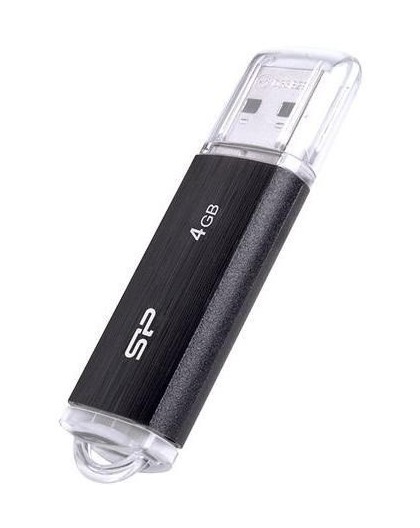 SILICON POWER Ultima U02 Pendrive USB flash drive 4 GB USB 2.0 (SP004GBUF2U02V1K) Black