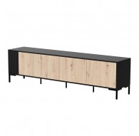 Cama MERCI RTV cabinet 200 x 40 x 54 cm black/oak artisan
