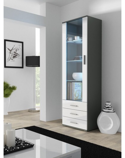 Cama display cabinet SOHO S1 grey/white gloss
