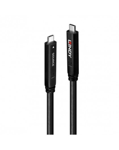 Lindy 10m USB 3.2 Gen 1 and DP 1.4 Type C Hybrid Cable