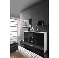 Cama living room sideboard UNI BLACK white/black gloss