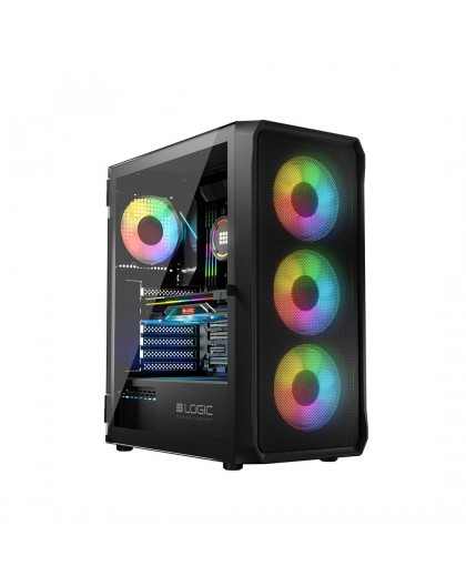 Logic PORTOS ARGB MINIDI USB 3.0 Case Black