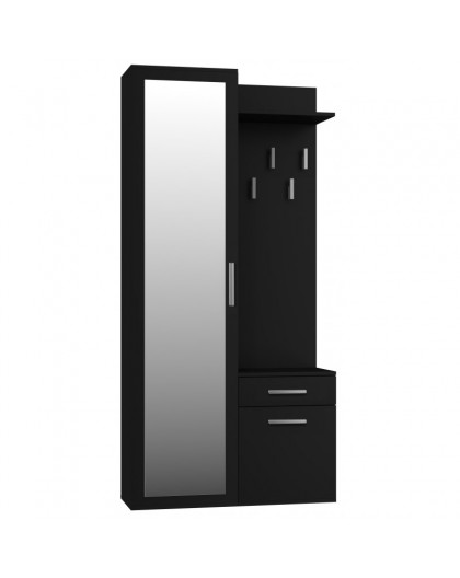 Topeshop GAR DUO CZERŃ entryway cabinet