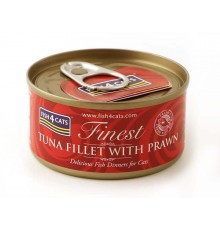 FISH4CATS Tuna fillet with prawn - wet cat food - 70g