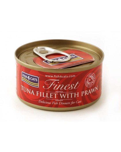 FISH4CATS Tuna fillet with prawn - wet cat food - 70g