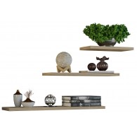 Topeshop TOBI 3P SONOMA shelve Floating shelf Wall mounted Particle board Oak, Wood
