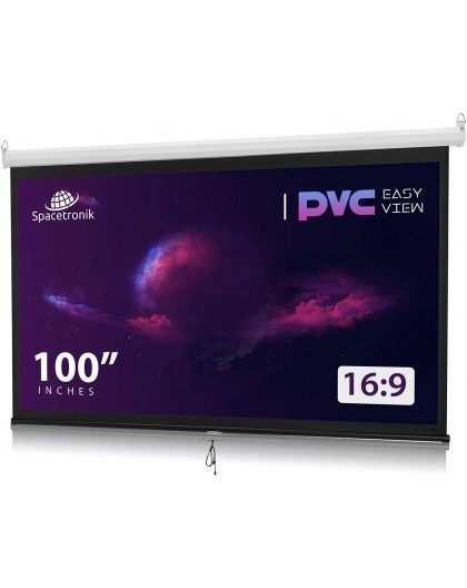 Manual Roll-Up Projection Screen 100" 16:9