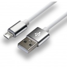 everActive cable USB 1m - White, silicone, quick charge, 2,4A - CBS-1MW