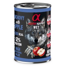 ALPHA SPIRIT WET Anchovies with apple - wet dog food - 400g