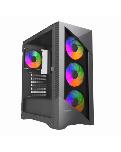 Gembird CCC-FC-900ARGB Gaming computer case Fornax 900, ATX, black