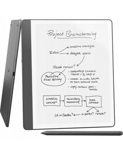 Ebook New Kindle Scribe - 2024 release 10.2" glare-free 64GB Wi-Fi (Without Lockscreen Ads) with Premium Pen Tungsten