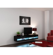 Cama TV stand VIGO NEW 30/180/40 black/black gloss