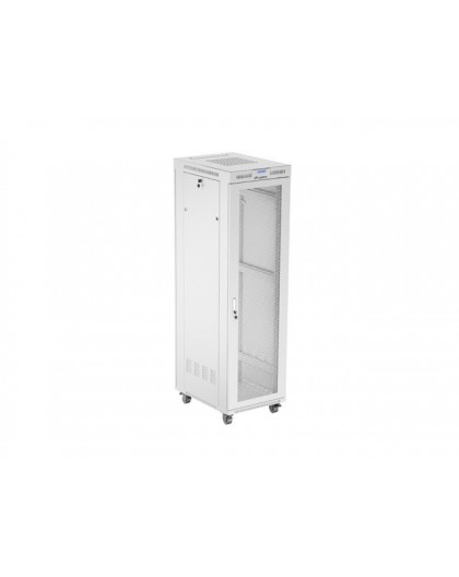 FLOOR-STANDING RACK CABINET 19" 42U 600X800 GREY PERFORATED LCD DOOR LANBERG (FLAT PACK)