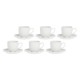 LA PORCELLANA BIANCA VILLADEIFIORI Set of 6 coffee cups with saucer 85 ml