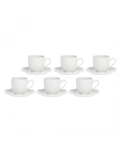 LA PORCELLANA BIANCA VILLADEIFIORI Set of 6 coffee cups with saucer 85 ml