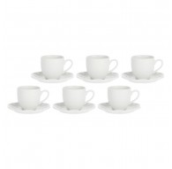 LA PORCELLANA BIANCA VILLADEIFIORI Set of 6 coffee cups with saucer 85 ml