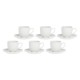LA PORCELLANA BIANCA VILLADEIFIORI Set of 6 coffee cups with saucer 85 ml