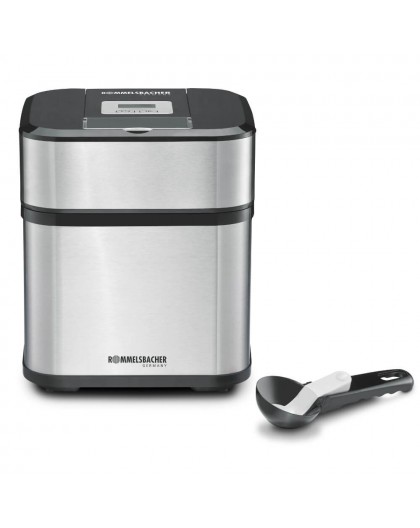 Rommelsbacher IM 12 ice cream maker Traditional ice cream maker 1.5 L Black, Stainless steel