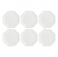 Set of 6 Villadeifiori pastry plates - White, 19 cm