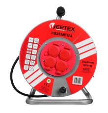 Extension cable VERTEX PB25METAL 3x2,5 mm Black