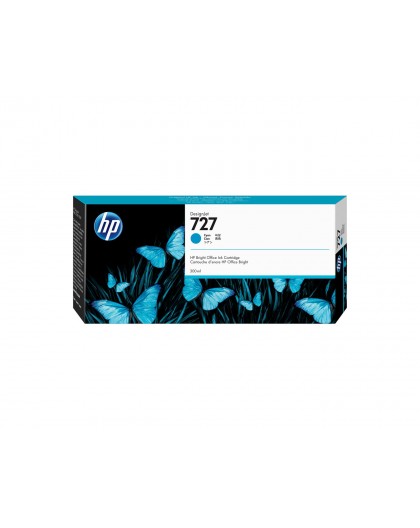 HP 727 300-ml Cyan DesignJet Ink Cartridge