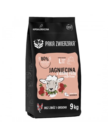 PAKA ZWIERZAKA Puppy Lamb with wild rose L - dry dog food - 9kg