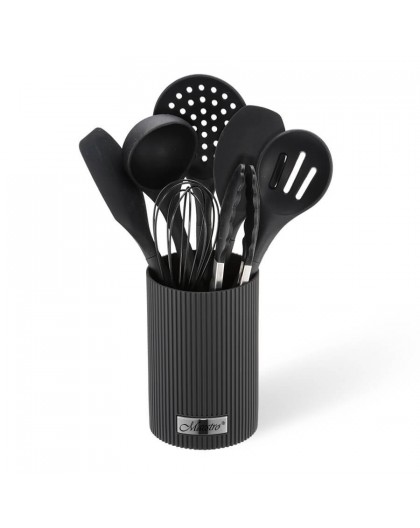 Kitchen utensils MAESTRO MR-1542-BLACK 8 elements Black