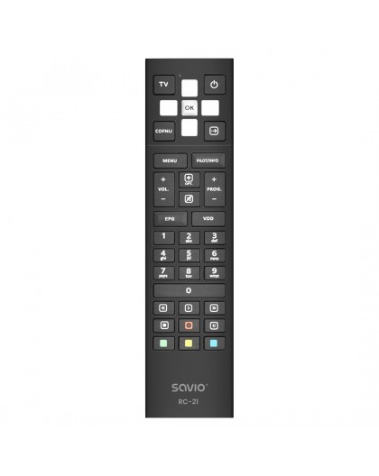 Savio RC-21 remote control IR Wireless TV set-top box Press buttons