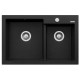 Pyramis Diplos (79X51) 1 3/4B 070058801 carbon 2-bowl granite sink