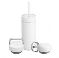 Fellow Carter thermal mug set + 3 caps white matt 473 ml