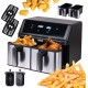 IDEAL Fat-free fryer, double horizontal 9L, 8 functions - including food drying