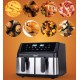 IDEAL Fat-free fryer, double horizontal 9L, 8 functions - including food drying