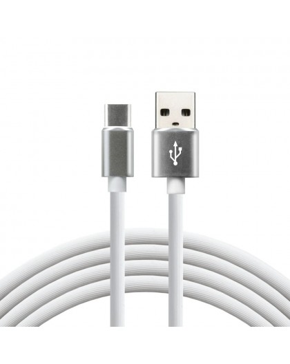 everActive cable USB-C 1m - White, silicone, quick charge, 3A - CBS-1CW