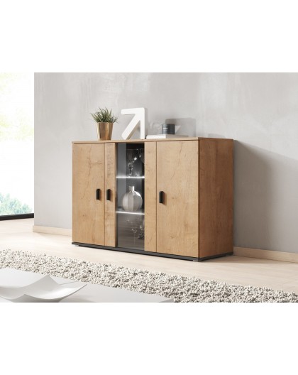 Cama sideboard 120 cm SOHO S7 lefkas oak/black