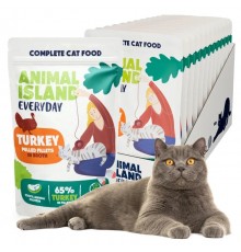 ANIMAL ISLAND Everyday Turkey fillets in broth - wet cat food - 12 x 85g