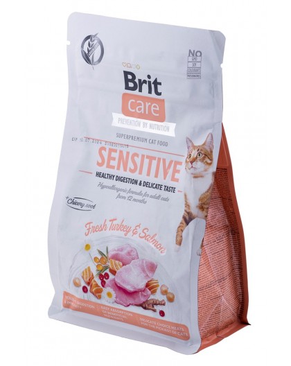 BRIT Care Grain-Free Sensitive Turkey&Salmon - dry cat food - 400 g