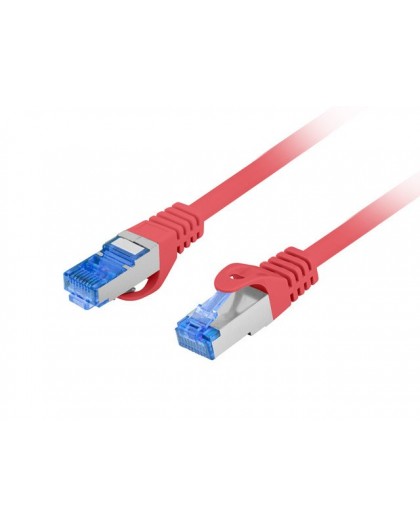 LANBERG PATCHCORD S/FTP CAT.6A 0.5M RED LSZH