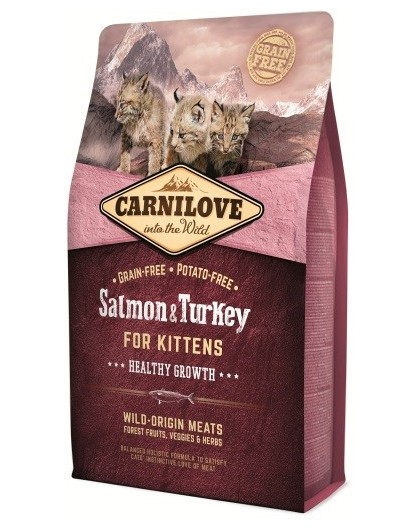 CARNILOVE Salmon & Turkey For kittens - dry cat food - 6kg