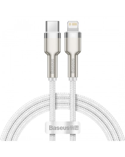 USB-C cable to Lightning Baseus Cafule, White, Power Delivery, 20W, 1m (white)