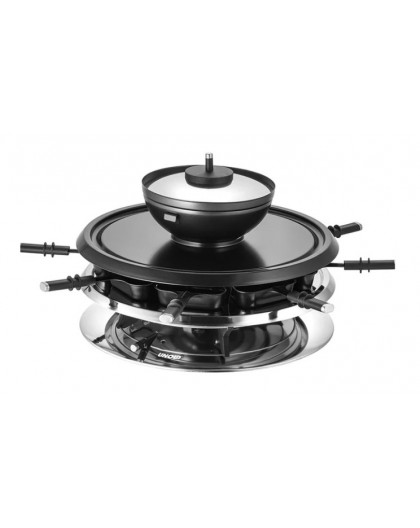 Unold 48726 raclette grill 8 person(s) 1300 W Black, Stainless steel