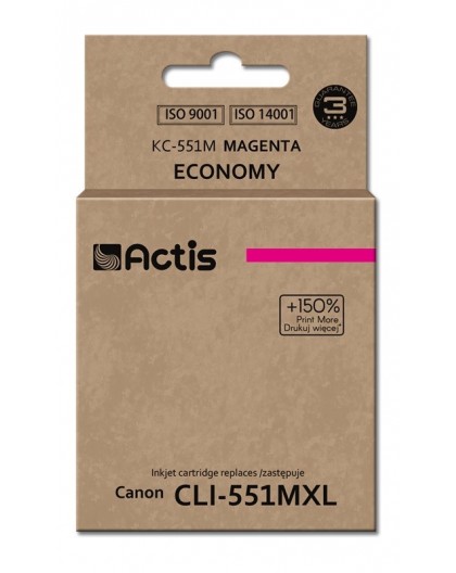 Actis KC-551M Ink (replacement for Canon CLI-551M Standard 12 ml magenta)