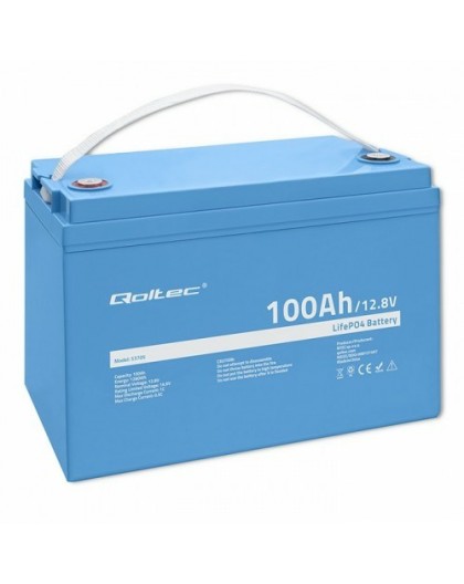 Qoltec 53705 vehicle battery Lithium Iron Phosphate (LiFePO4) 100 Ah 12.8 V 100 A Car
