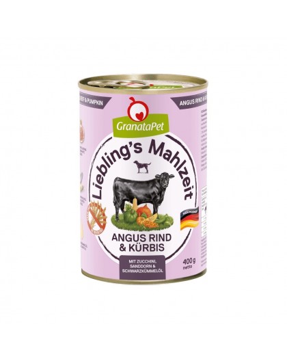 GRANATAPET Liebling's Mahlzeit Angus beef & pumpkin - wet dog food - 800g