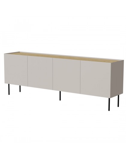 Cama FELLINI chest of drawers 200x40x70 cashmere + oiled oak top